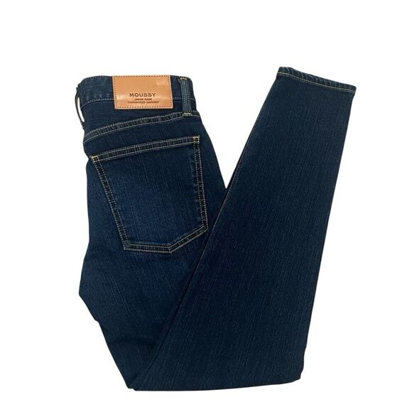 Moussy Vintage Mid Rise Skinny Jeans Dark Blue Wash Japanese Denim Women’s 25 - Picture 13 of 13